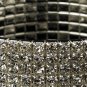 10 Row Silver Clear Rhinestone Stretch Bracelet 4016