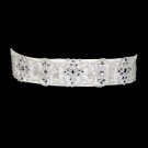 Floral Embroidered Pearl, Rhinestone & Bead Wedding Sash Belt 204
