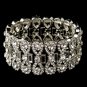Rhodium Clear Rhinestone Stretch Bracelet 4110