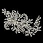 Silver Diamond White Pearl & Rhinestone Hair Vine Clip
