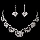 Antique Rhodium Great Gatsby Style Jewelry Set 1588
