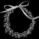 Rhodium Freshwater Pearl & Swarovski Crystal Bead Vine Headband HP 1214