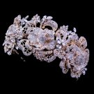Stunning Sparkling rhinestone rose bridal tiara headpiece 6450