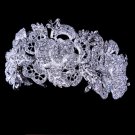 Sparkling floral rose rhinestone tiara headpiece