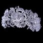 Sparkling floral rose rhinestone tiara headpiece