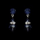 Navy Swarovski Crystal Bridal Earrings 200