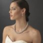 Fabulous Silver Clear Rhinestone Pave Ball Necklace & Earring Set 1001