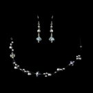 Silver Cloud AB Necklace Earring Set 7239