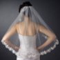Bridal Wedding Single Layer Fingertip Length Veil 591 1F