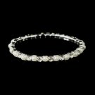 Silver White Pearl Bridal Stretch Bracelet 10352