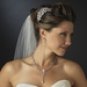 Antique Silver Crystal Side Accented Headpiece HP 395