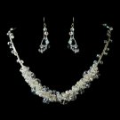 Necklace Earring Set N 8383 E 8382 Silver AB