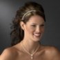 Necklace Earring Set 409 Silver White
