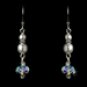 Silver White Necklace Earring Set 7239