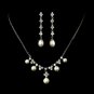 Necklace Earring Set N 2615 E 2536 Silver Ivory