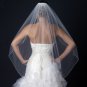 Single Layer Fingertip Bridal Veil with freshwater pearls, rhinestones & bugle beads V 1130 1F