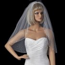 Single Layer Elbow Length Bridal Veil with Scattered Swarovski Crystals V 137 1E