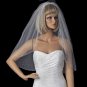 Single Layer Elbow Length Bridal Veil with Scattered Swarovski Crystals V 137 1E