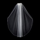 Veil with Crystal and Sequins Beaded Edge V 131 1E