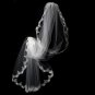 Single Layer Waltz Length Scalloped lace edge Bridal Veil (72"l x 72"w) Veil 1610