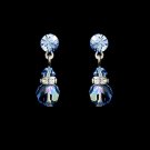 Light Sapphire Swarovski Crystal Bridal Earrings E 200