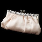 Chic Champagne Satin Clear Rhinestone Evening Bag 302