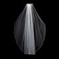 VSW 1E White - Swarovski Rhinestone Edge Veil, Single Layer Elbow Length Veil (30")