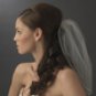 Single Layer Fine Birdcage Face Veil with Glistening Rhinestone Edge 503