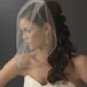 Single Layer Fine Birdcage Face Veil with Glistening Rhinestone Edge 503