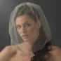 Single Tier Fine Birdcage Face Veil Softly Scattered with Rhinestones 502
