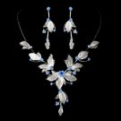 Necklace Earring Set NE 8280 Light Blue