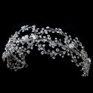 Rhodium Clear Rhinestone Handmade Wired Headband