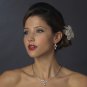 Silver Clear CZ Necklace Earring Set 1298