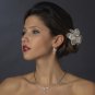 Silver Clear CZ Necklace Earring Set 1298