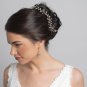 Rose Gold Clear Multi Cut Teardrop CZ Crystal Chandelier Bridal Wedding Earrings 7769