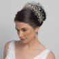 Rose Gold Clear Multi Cut Teardrop CZ Crystal Chandelier Bridal Wedding Earrings 7769