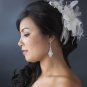 Feather Fascinator with Sequins & Bugle Beads Comb/Clip 7794