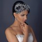 Rhodium Clear Rhinestone Hand Wired Twigs Ribbon Comb