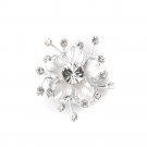 Silver Clear Flower Rhinestone Veil Jewerly Weight 1476