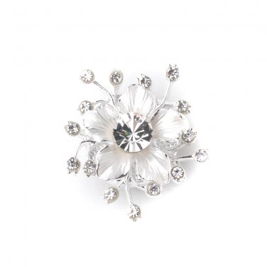 Silver Clear Flower Rhinestone Veil Jewerly Weight 1476