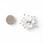 Silver Clear Flower Rhinestone Veil Jewerly Weight 1476