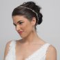 Rose Gold Clear Crystal & Rhinestone Bridal Wedding Vine Headband 10008