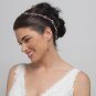 Rose Gold Clear Crystal & Rhinestone Bridal Wedding Vine Headband 10008