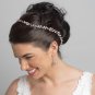 Rose Gold Clear Crystal & Rhinestone Bridal Wedding Vine Headband 10008