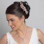 Silver Clear Rhinestone Floral Vine Bridal Wedding Hair Bun Wrap Comb 5096