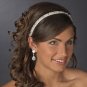 White Beaded Sequin Fabric Headband Headpiece 2208