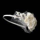 * Ivory Flower Headpiece Headband 617