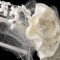 * Ivory Flower Headpiece Headband 617