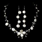 Dainty Keshi Pearl Necklace Earring Bridal Set NE 813
