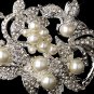 Rhinestone & Pearl Side Accented Double Row Bridal Headband HP 754